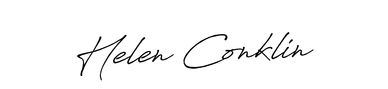 How to make Helen Conklin name signature. Use Antro_Vectra_Bolder style for creating short signs online. This is the latest handwritten sign. Helen Conklin signature style 7 images and pictures png