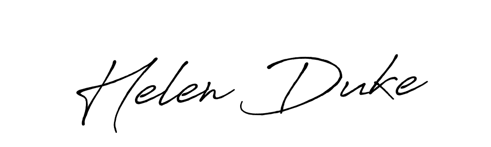 Create a beautiful signature design for name Helen Duke. With this signature (Antro_Vectra_Bolder) fonts, you can make a handwritten signature for free. Helen Duke signature style 7 images and pictures png