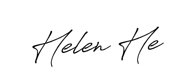 if you are searching for the best signature style for your name Helen He. so please give up your signature search. here we have designed multiple signature styles  using Antro_Vectra_Bolder. Helen He signature style 7 images and pictures png