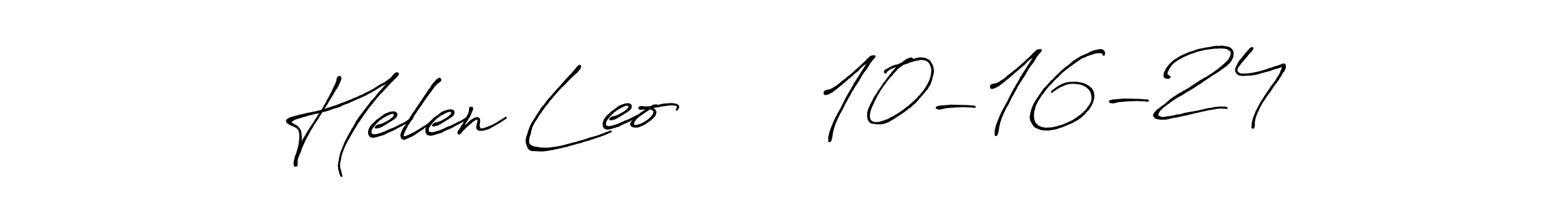 Once you've used our free online signature maker to create your best signature Antro_Vectra_Bolder style, it's time to enjoy all of the benefits that Helen Leo      10-16-24 name signing documents. Helen Leo      10-16-24 signature style 7 images and pictures png