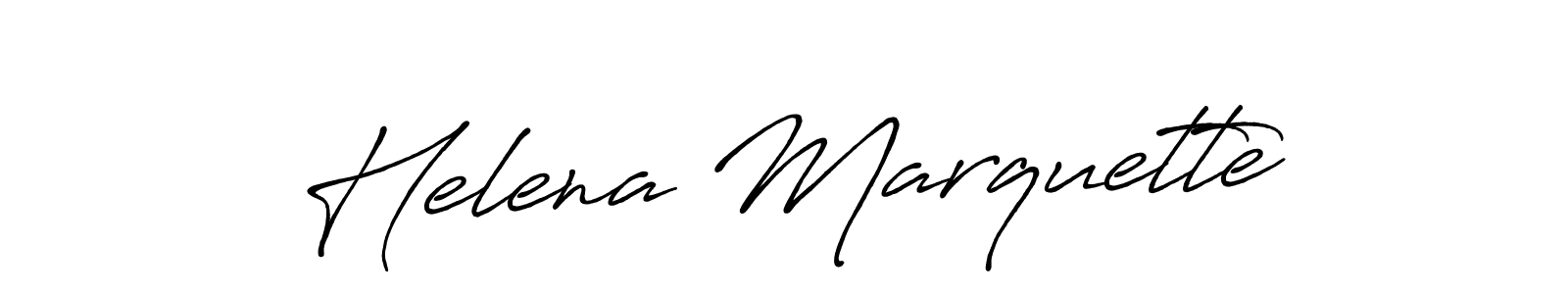 How to make Helena Marquette name signature. Use Antro_Vectra_Bolder style for creating short signs online. This is the latest handwritten sign. Helena Marquette signature style 7 images and pictures png