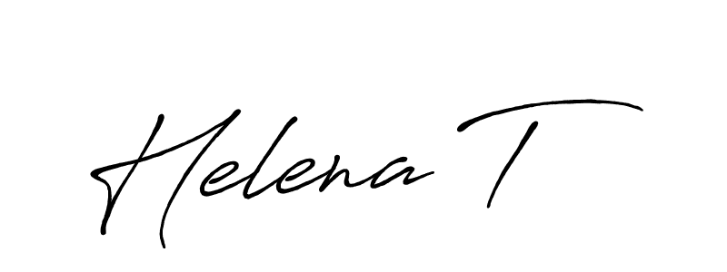 How to make Helena T name signature. Use Antro_Vectra_Bolder style for creating short signs online. This is the latest handwritten sign. Helena T signature style 7 images and pictures png