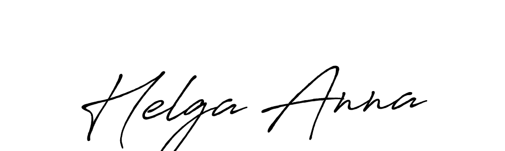 if you are searching for the best signature style for your name Helga Anna. so please give up your signature search. here we have designed multiple signature styles  using Antro_Vectra_Bolder. Helga Anna signature style 7 images and pictures png