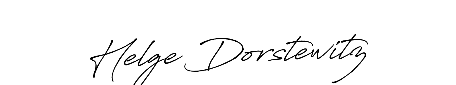 Create a beautiful signature design for name Helge Dorstewitz. With this signature (Antro_Vectra_Bolder) fonts, you can make a handwritten signature for free. Helge Dorstewitz signature style 7 images and pictures png