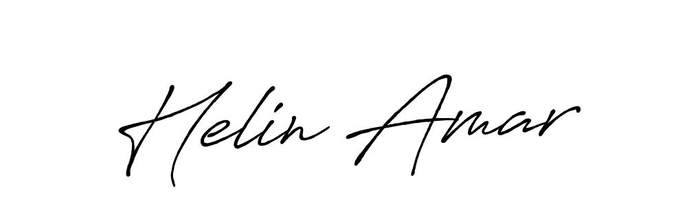 How to make Helin Amar name signature. Use Antro_Vectra_Bolder style for creating short signs online. This is the latest handwritten sign. Helin Amar signature style 7 images and pictures png