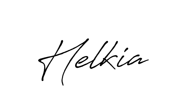 Use a signature maker to create a handwritten signature online. With this signature software, you can design (Antro_Vectra_Bolder) your own signature for name Helkia. Helkia signature style 7 images and pictures png