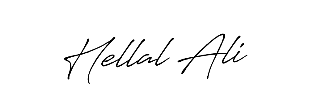 Hellal Ali stylish signature style. Best Handwritten Sign (Antro_Vectra_Bolder) for my name. Handwritten Signature Collection Ideas for my name Hellal Ali. Hellal Ali signature style 7 images and pictures png