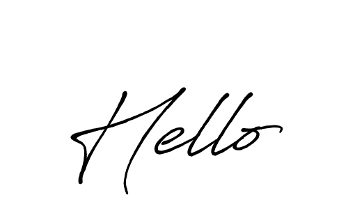 How to make Hello signature? Antro_Vectra_Bolder is a professional autograph style. Create handwritten signature for Hello name. Hello signature style 7 images and pictures png