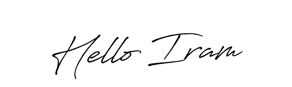 This is the best signature style for the Hello Iram name. Also you like these signature font (Antro_Vectra_Bolder). Mix name signature. Hello Iram signature style 7 images and pictures png