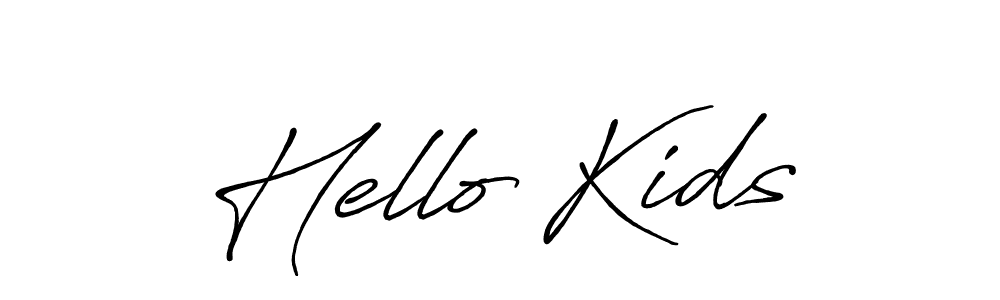 Use a signature maker to create a handwritten signature online. With this signature software, you can design (Antro_Vectra_Bolder) your own signature for name Hello Kids. Hello Kids signature style 7 images and pictures png