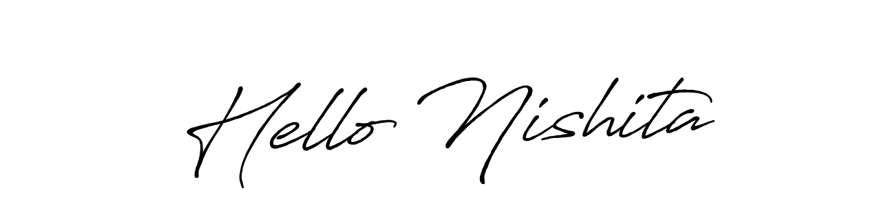 How to Draw Hello Nishita signature style? Antro_Vectra_Bolder is a latest design signature styles for name Hello Nishita. Hello Nishita signature style 7 images and pictures png