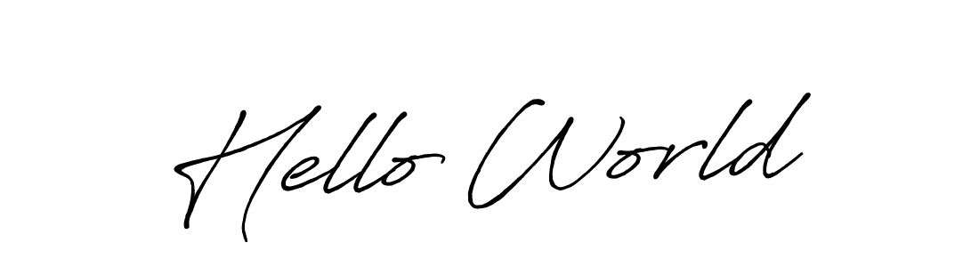 Make a beautiful signature design for name Hello World. With this signature (Antro_Vectra_Bolder) style, you can create a handwritten signature for free. Hello World signature style 7 images and pictures png