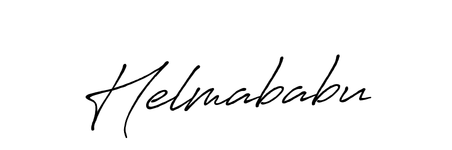 Make a beautiful signature design for name Helmababu. With this signature (Antro_Vectra_Bolder) style, you can create a handwritten signature for free. Helmababu signature style 7 images and pictures png