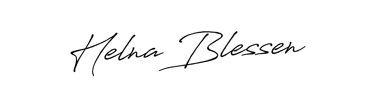 Also You can easily find your signature by using the search form. We will create Helna Blessen name handwritten signature images for you free of cost using Antro_Vectra_Bolder sign style. Helna Blessen signature style 7 images and pictures png