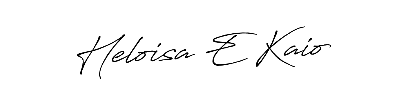Create a beautiful signature design for name Heloisa E Kaio. With this signature (Antro_Vectra_Bolder) fonts, you can make a handwritten signature for free. Heloisa E Kaio signature style 7 images and pictures png