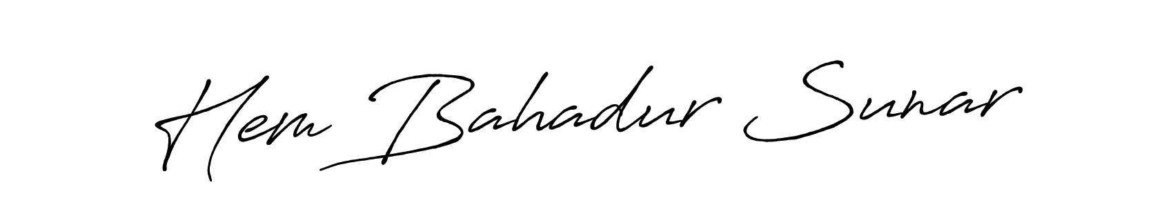 How to make Hem Bahadur Sunar signature? Antro_Vectra_Bolder is a professional autograph style. Create handwritten signature for Hem Bahadur Sunar name. Hem Bahadur Sunar signature style 7 images and pictures png