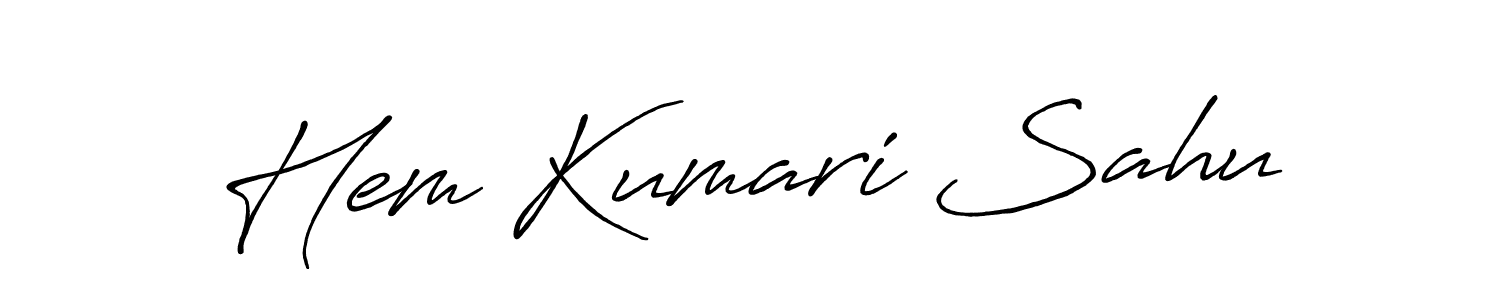 Also we have Hem Kumari Sahu name is the best signature style. Create professional handwritten signature collection using Antro_Vectra_Bolder autograph style. Hem Kumari Sahu signature style 7 images and pictures png