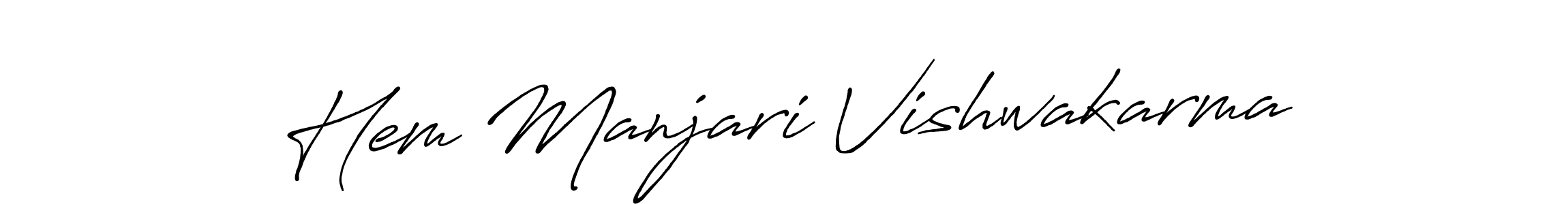 Also we have Hem Manjari Vishwakarma name is the best signature style. Create professional handwritten signature collection using Antro_Vectra_Bolder autograph style. Hem Manjari Vishwakarma signature style 7 images and pictures png