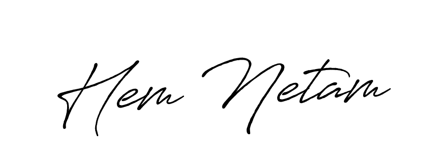 The best way (Antro_Vectra_Bolder) to make a short signature is to pick only two or three words in your name. The name Hem Netam include a total of six letters. For converting this name. Hem Netam signature style 7 images and pictures png