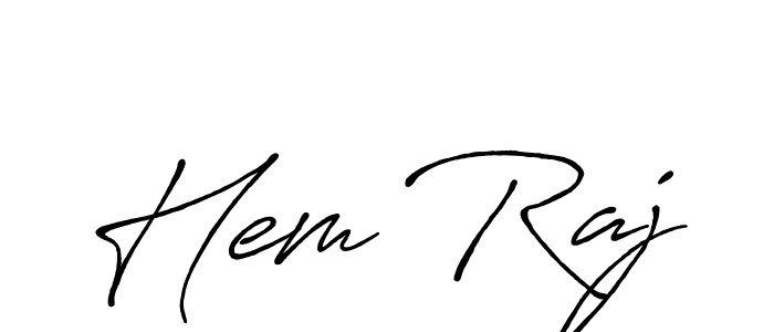 Create a beautiful signature design for name Hem Raj. With this signature (Antro_Vectra_Bolder) fonts, you can make a handwritten signature for free. Hem Raj signature style 7 images and pictures png