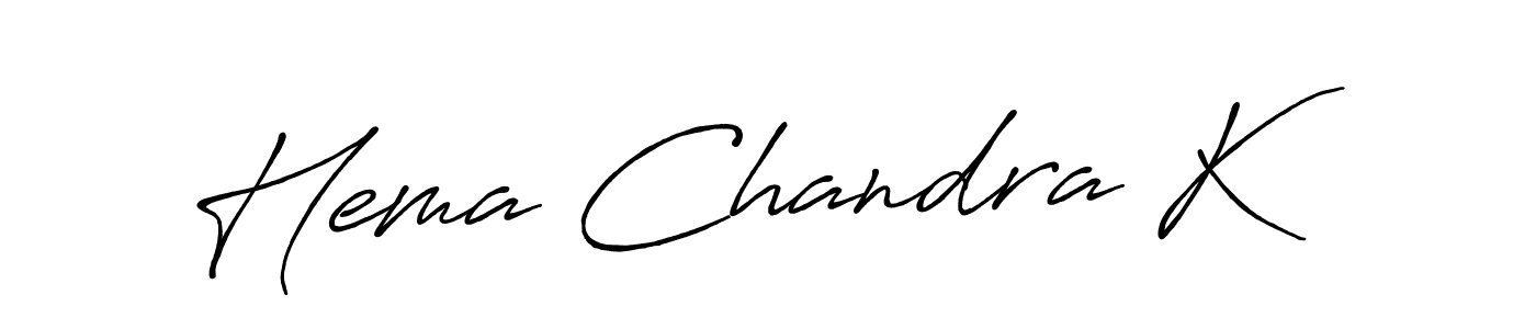 Hema Chandra K stylish signature style. Best Handwritten Sign (Antro_Vectra_Bolder) for my name. Handwritten Signature Collection Ideas for my name Hema Chandra K. Hema Chandra K signature style 7 images and pictures png