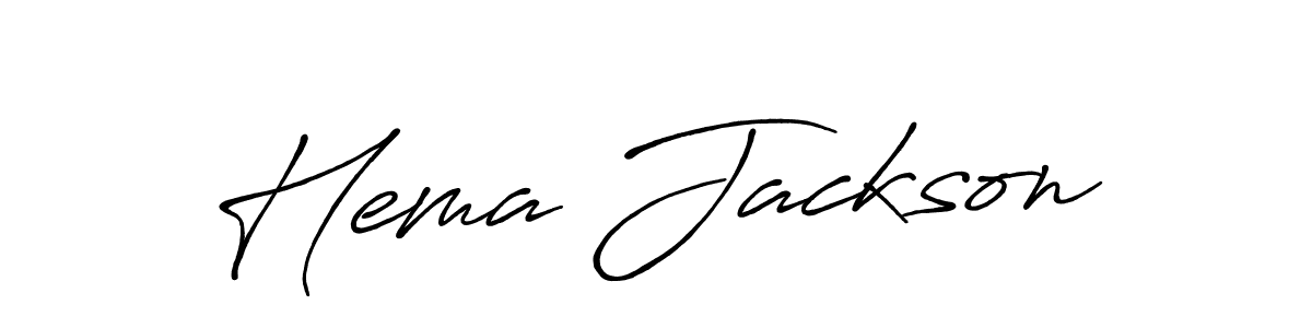 Create a beautiful signature design for name Hema Jackson. With this signature (Antro_Vectra_Bolder) fonts, you can make a handwritten signature for free. Hema Jackson signature style 7 images and pictures png