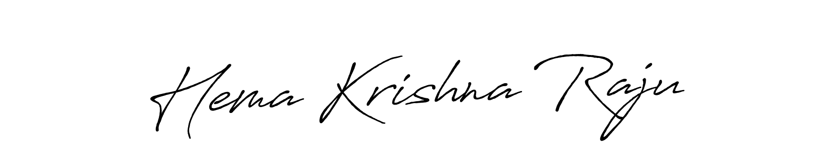 Antro_Vectra_Bolder is a professional signature style that is perfect for those who want to add a touch of class to their signature. It is also a great choice for those who want to make their signature more unique. Get Hema Krishna Raju name to fancy signature for free. Hema Krishna Raju signature style 7 images and pictures png