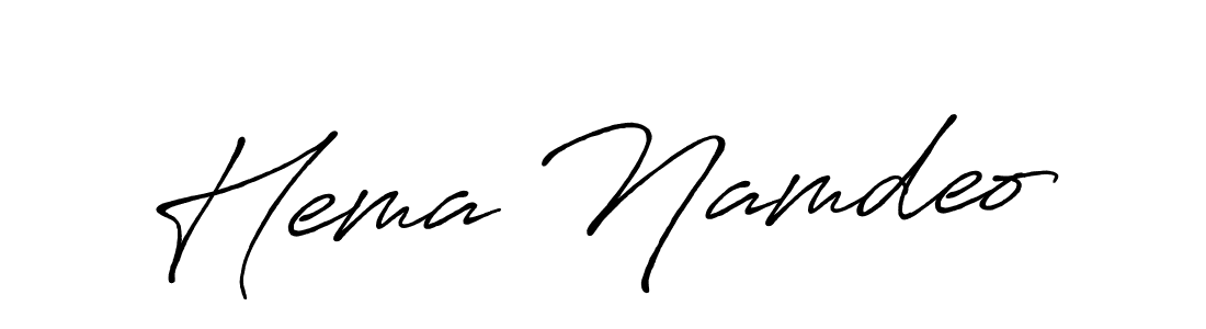 How to make Hema Namdeo signature? Antro_Vectra_Bolder is a professional autograph style. Create handwritten signature for Hema Namdeo name. Hema Namdeo signature style 7 images and pictures png