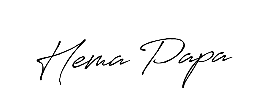 It looks lik you need a new signature style for name Hema Papa. Design unique handwritten (Antro_Vectra_Bolder) signature with our free signature maker in just a few clicks. Hema Papa signature style 7 images and pictures png