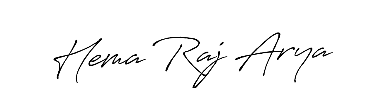 How to make Hema Raj Arya name signature. Use Antro_Vectra_Bolder style for creating short signs online. This is the latest handwritten sign. Hema Raj Arya signature style 7 images and pictures png