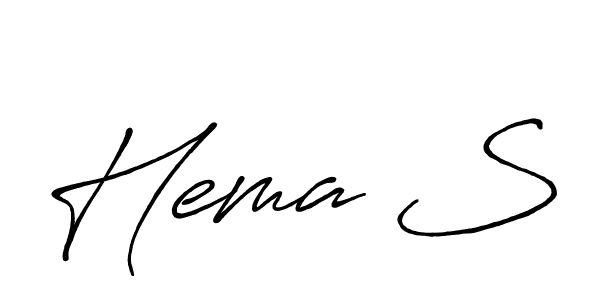 Make a beautiful signature design for name Hema S. Use this online signature maker to create a handwritten signature for free. Hema S signature style 7 images and pictures png