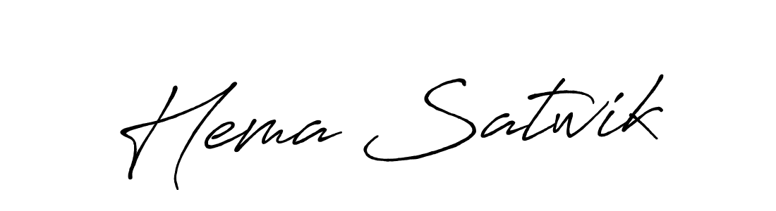 How to make Hema Satwik signature? Antro_Vectra_Bolder is a professional autograph style. Create handwritten signature for Hema Satwik name. Hema Satwik signature style 7 images and pictures png