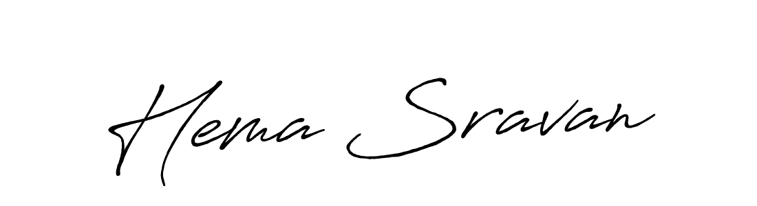 Also we have Hema Sravan name is the best signature style. Create professional handwritten signature collection using Antro_Vectra_Bolder autograph style. Hema Sravan signature style 7 images and pictures png