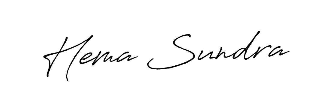 Hema Sundra stylish signature style. Best Handwritten Sign (Antro_Vectra_Bolder) for my name. Handwritten Signature Collection Ideas for my name Hema Sundra. Hema Sundra signature style 7 images and pictures png