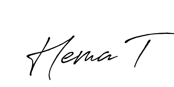 The best way (Antro_Vectra_Bolder) to make a short signature is to pick only two or three words in your name. The name Hema T include a total of six letters. For converting this name. Hema T signature style 7 images and pictures png