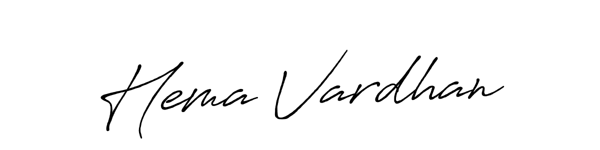 Use a signature maker to create a handwritten signature online. With this signature software, you can design (Antro_Vectra_Bolder) your own signature for name Hema Vardhan. Hema Vardhan signature style 7 images and pictures png
