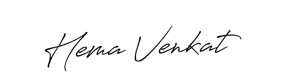 Also we have Hema Venkat name is the best signature style. Create professional handwritten signature collection using Antro_Vectra_Bolder autograph style. Hema Venkat signature style 7 images and pictures png