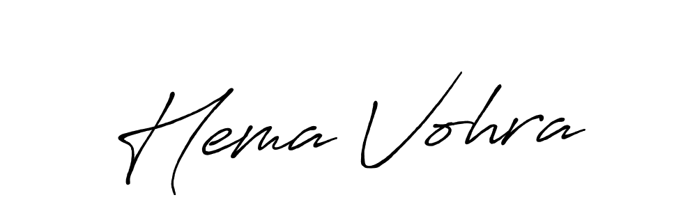 Also You can easily find your signature by using the search form. We will create Hema Vohra name handwritten signature images for you free of cost using Antro_Vectra_Bolder sign style. Hema Vohra signature style 7 images and pictures png