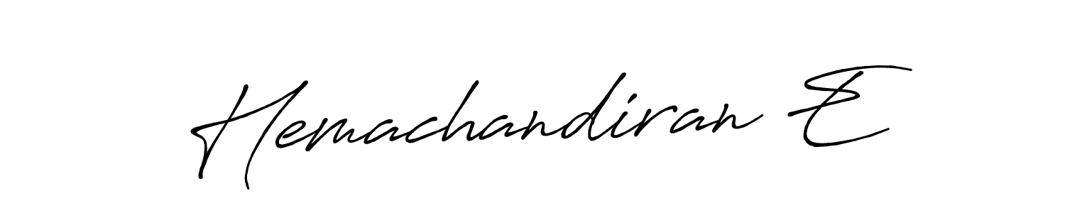 Antro_Vectra_Bolder is a professional signature style that is perfect for those who want to add a touch of class to their signature. It is also a great choice for those who want to make their signature more unique. Get Hemachandiran E name to fancy signature for free. Hemachandiran E signature style 7 images and pictures png