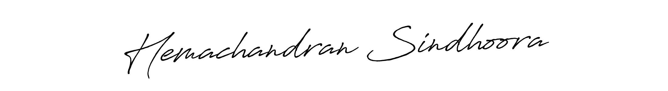 How to make Hemachandran Sindhoora name signature. Use Antro_Vectra_Bolder style for creating short signs online. This is the latest handwritten sign. Hemachandran Sindhoora signature style 7 images and pictures png