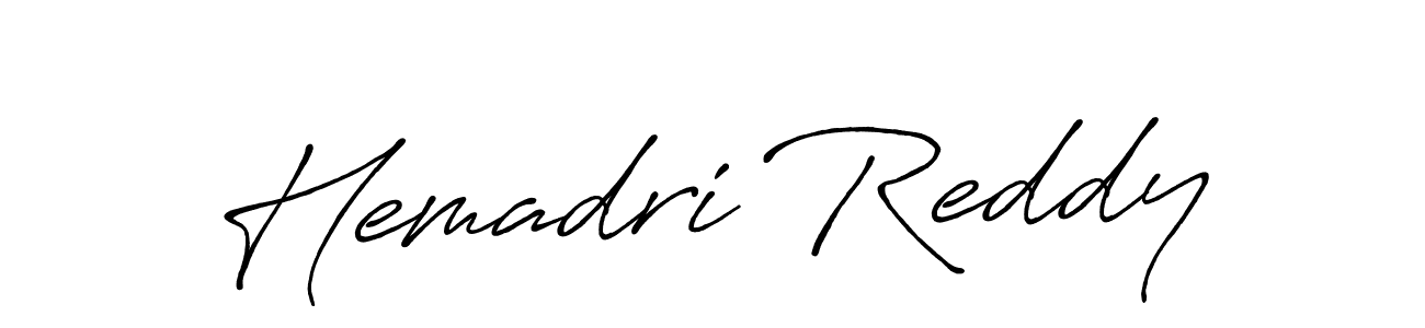 Use a signature maker to create a handwritten signature online. With this signature software, you can design (Antro_Vectra_Bolder) your own signature for name Hemadri Reddy. Hemadri Reddy signature style 7 images and pictures png
