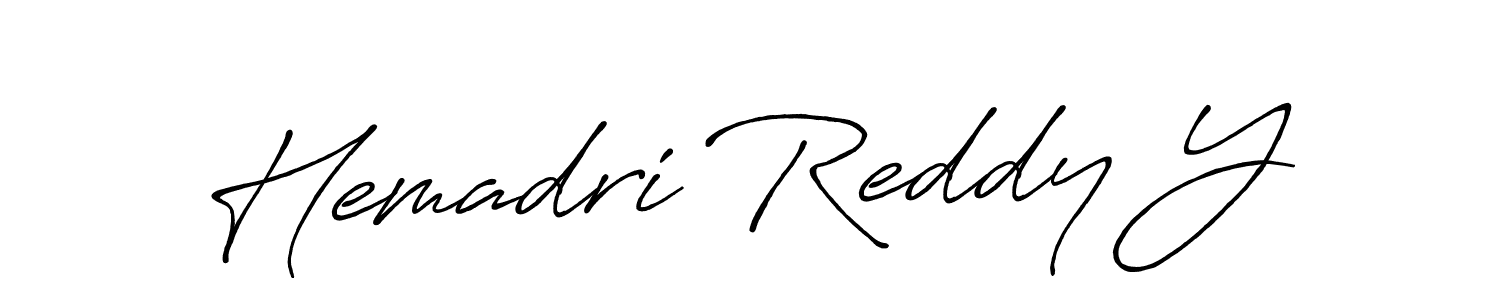 It looks lik you need a new signature style for name Hemadri Reddy Y. Design unique handwritten (Antro_Vectra_Bolder) signature with our free signature maker in just a few clicks. Hemadri Reddy Y signature style 7 images and pictures png