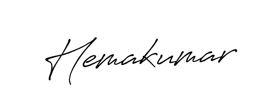 Create a beautiful signature design for name Hemakumar. With this signature (Antro_Vectra_Bolder) fonts, you can make a handwritten signature for free. Hemakumar signature style 7 images and pictures png