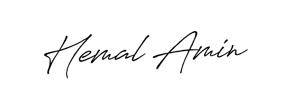 It looks lik you need a new signature style for name Hemal Amin. Design unique handwritten (Antro_Vectra_Bolder) signature with our free signature maker in just a few clicks. Hemal Amin signature style 7 images and pictures png