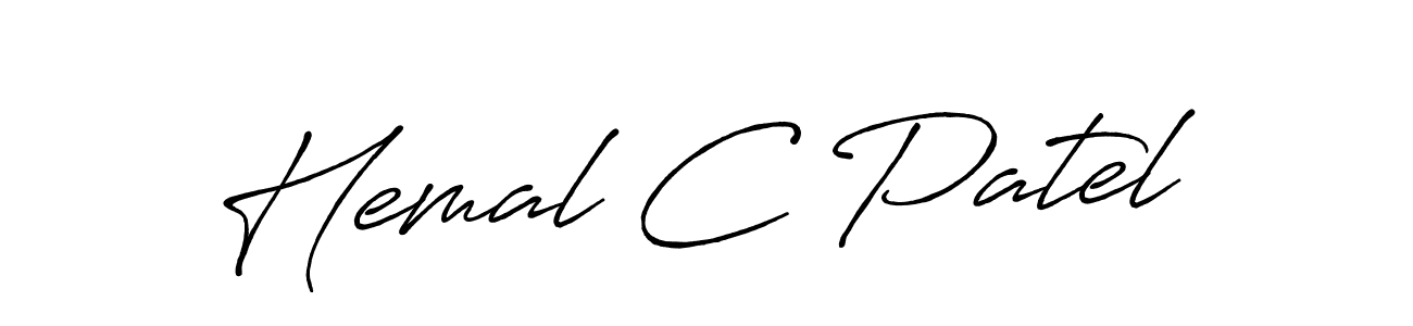 Use a signature maker to create a handwritten signature online. With this signature software, you can design (Antro_Vectra_Bolder) your own signature for name Hemal C Patel. Hemal C Patel signature style 7 images and pictures png