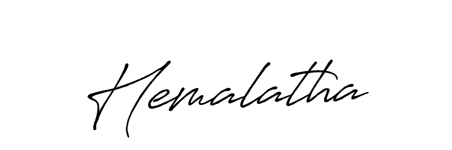 Make a beautiful signature design for name Hemalatha. With this signature (Antro_Vectra_Bolder) style, you can create a handwritten signature for free. Hemalatha signature style 7 images and pictures png