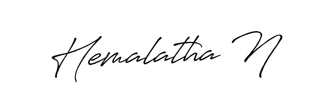 Also You can easily find your signature by using the search form. We will create Hemalatha N name handwritten signature images for you free of cost using Antro_Vectra_Bolder sign style. Hemalatha N signature style 7 images and pictures png