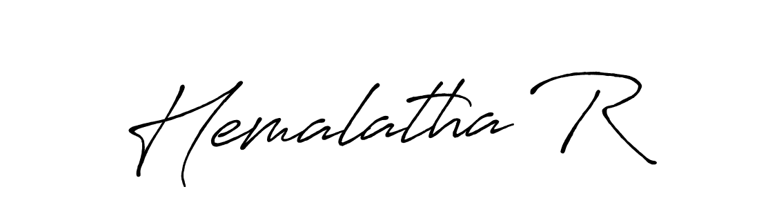 Use a signature maker to create a handwritten signature online. With this signature software, you can design (Antro_Vectra_Bolder) your own signature for name Hemalatha R. Hemalatha R signature style 7 images and pictures png