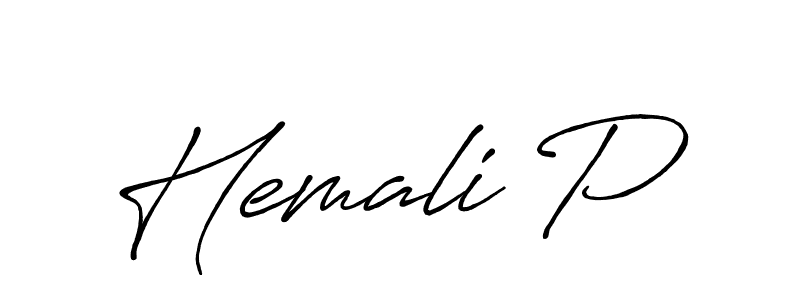 Best and Professional Signature Style for Hemali P. Antro_Vectra_Bolder Best Signature Style Collection. Hemali P signature style 7 images and pictures png