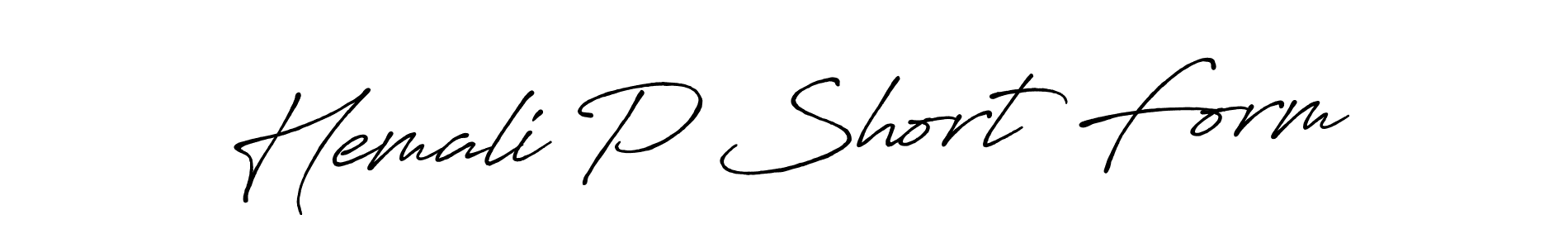 It looks lik you need a new signature style for name Hemali P Short Form. Design unique handwritten (Antro_Vectra_Bolder) signature with our free signature maker in just a few clicks. Hemali P Short Form signature style 7 images and pictures png